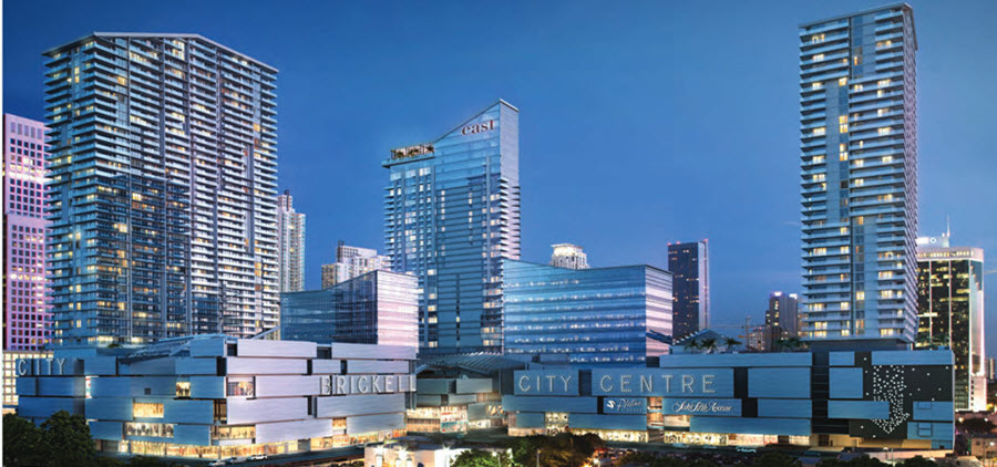 Rise at City Brickell Center Aerial