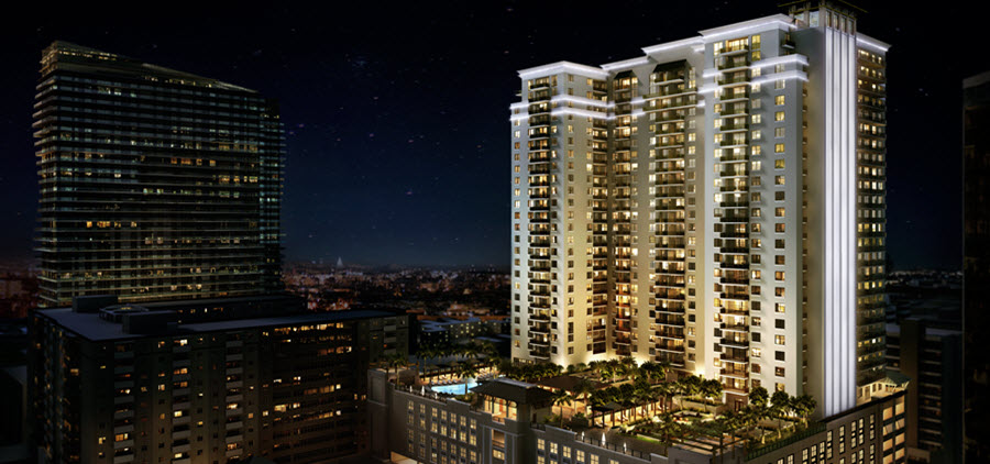 Nine at Mary Brickell Village Night Rendering